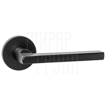 Дверная ручка Ajax (Аякс) на круглой розетке 'APOLO' черный