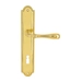 Дверная ручка Extreza "CARRERA" (Каррера) 321 на планке PL03, полированное золото (cab) (KEY)