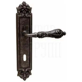 Дверная ручка на планке Melodia 229/229 'Libra' античное серебро (key)