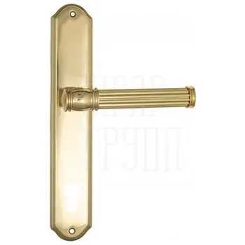 Дверная ручка Venezia 'IMPERO' на планке PL02 полированная латунь (cyl)