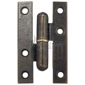 105OA080* Петля дверная бабочка разъёмная стальная ALDEGHI 80x50x1.9 античная бронза (правая)