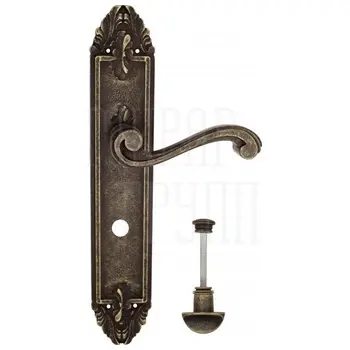Дверная ручка Venezia 'VIVALDI' на планке PL90 античная бронза (wc)