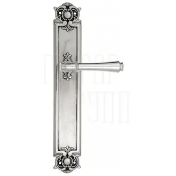 Дверная ручка Venezia 'CALLISTO' на планке PL97 натуральное серебро