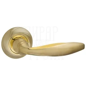 Дверная ручка на розетке Fimet 'Anna' Essence 177.2 (258) матовая + полированная латунь