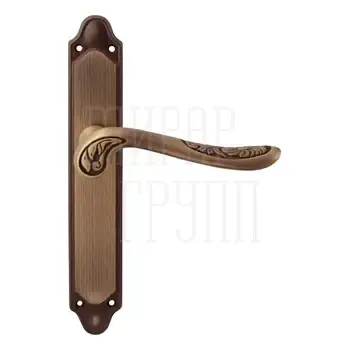 Дверная ручка на планке Melodia 285/158 'Daisy' матовая бронза