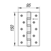 Универсальная петля Fuaro 4BB 150x95x3, схема