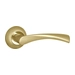 Дверная ручка Punto (Пунто) на круглой розетке "CRONA" TL, матовое золото + золото