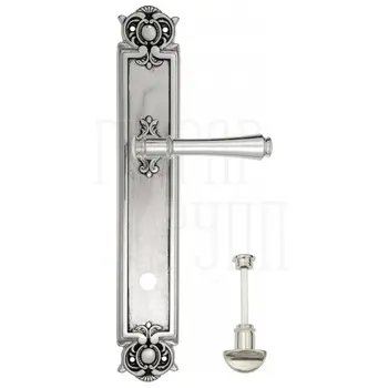 Дверная ручка Venezia 'CALLISTO' на планке PL97 натуральное серебро (wc)