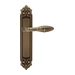 Дверная ручка Extreza "MIREL" (Мирель) 316 на планке PL02, матовая бронза