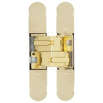 Дверная петля скрытой установки CEAM с 3D регулировкой 1130S 134x24 (40-60 кг) полированная латунь