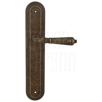 Дверная ручка Extreza 'PETRA' (Петра) 304 на планке PL05 античная бронза