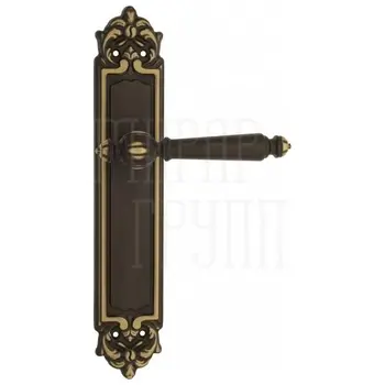 Дверная ручка Venezia 'PELLESTRINA' на планке PL96 темная бронза