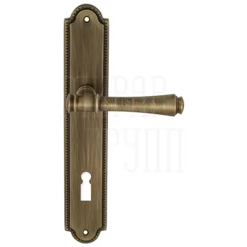 Дверная ручка Extreza 'PIERO' (Пиеро) 326 на планке PL03 матовая бронза (cab) (KEY)