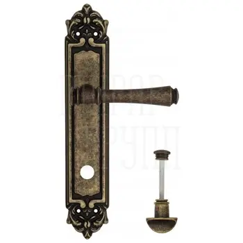 Дверная ручка Venezia 'CALLISTO' на планке PL96 античная бронза (wc)