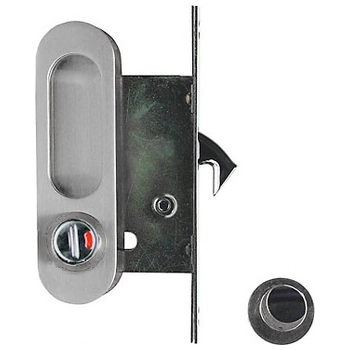 Ручки для раздвижных дверей с замком Archie K01/02-V2 белый никель