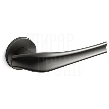 Дверная ручка на круглой розетке Mandelli 'Aqualung' 1791 графит