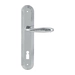 Дверная ручка Extreza 'VIGO' (Виго) 324 на планке PL05, полированный хром (key)