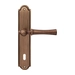 Дверная ручка на планке Melodia 283/458 'Carlo', матовая бронза (key)