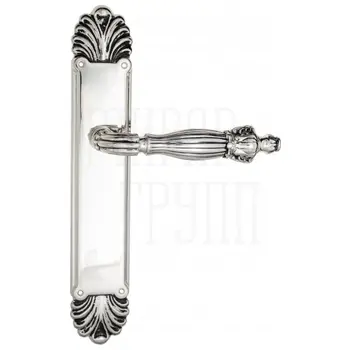 Дверная ручка Venezia 'OLIMPO' на планке PL87 натуральное серебро 