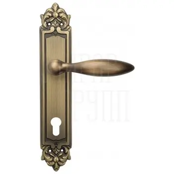Дверная ручка Venezia 'MAGGIORE' на планке PL96 матовая бронза (cyl)