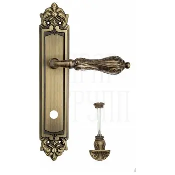 Дверная ручка Venezia 'MONTE CRISTO' на планке PL96 матовая бронза (wc-4)