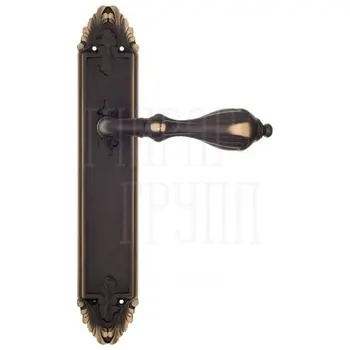 Дверная ручка Venezia 'ANAFESTO' на планке PL90 темная бронза