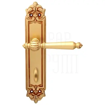 Дверная ручка на планке Melodia 235/229 'Mirella' французское золото (wc)