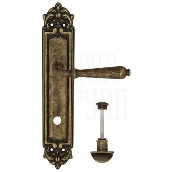 Дверная ручка Venezia 'CLASSIC' на планке PL96 античная бронза (wc)