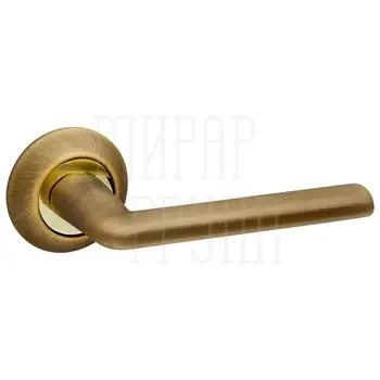Дверные ручки на раздельном основании Fuaro (Фуаро) 'TEMPO' RM бронза + золото