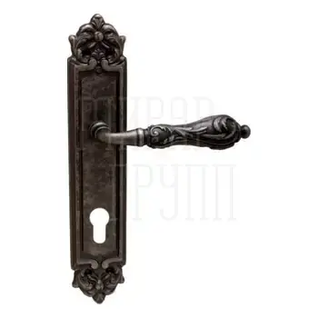 Дверная ручка на планке Melodia 229/229 'Libra' античное серебро (cyl)