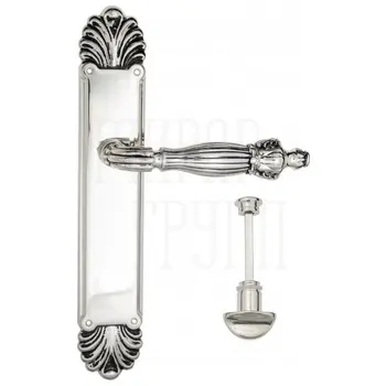 Дверная ручка Venezia 'OLIMPO' на планке PL87 натуральное серебро (wc)