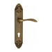 Дверная ручка Venezia "ALESSANDRA" на планке PL90, матовая бронза (cyl)