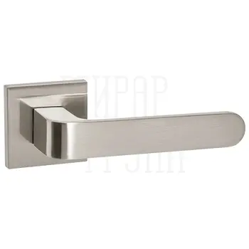 Дверная ручка Ajax (Аякс) на квадратной розетке 'FLEX' JS матовый никель