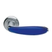 Дверные ручки на розетке Morelli Luxury "Murano", матовый хром + матовое стекло голубое