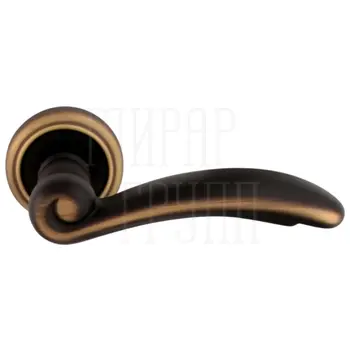 Дверная ручка на розетке Melodia 458 V 'Firenze' затемнённая бронза