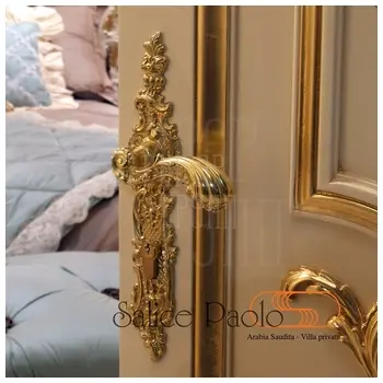 Дверная ручка на планке Salice Paolo 'Lisbona' 4251 полированная латунь