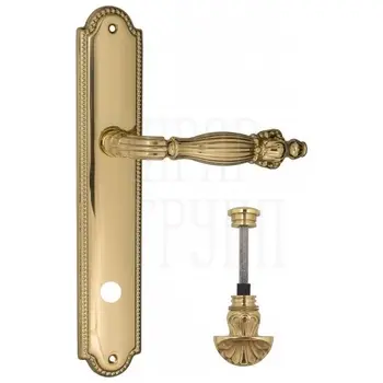 Дверная ручка Venezia 'OLIMPO' на планке PL98 полированная латунь (wc-4)