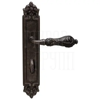 Дверная ручка на планке Melodia 229/229 'Libra' античное серебро (wc)