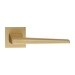 Дверная ручка Extreza Hi-Tech 'ALIOT' (Алиот) 129 на квадратной розетке R15, матовое золото
