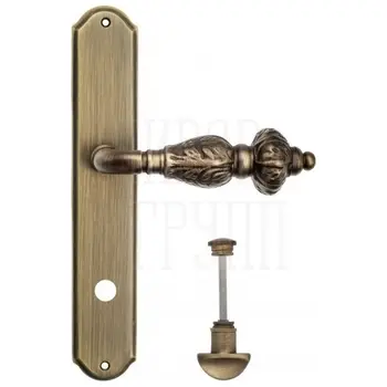 Дверная ручка Venezia 'LUCRECIA' на планке PL02 матовая бронза (wc)