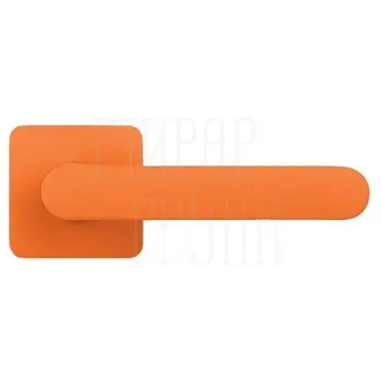 Дверная ручка на квадратной розетке Colombo 'One' CC21 (PT19) матовый закат оранжевый