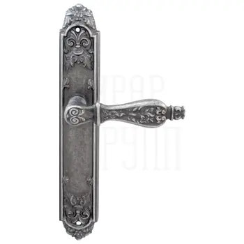 Дверная ручка на планке Melodia 465/Siracusa античное серебро