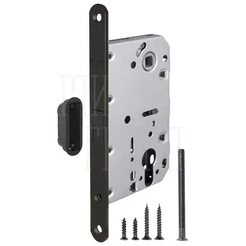 Замок межкомнатный Fuaro (Фуаро) под цилиндр MAGNET M85C-50 черный