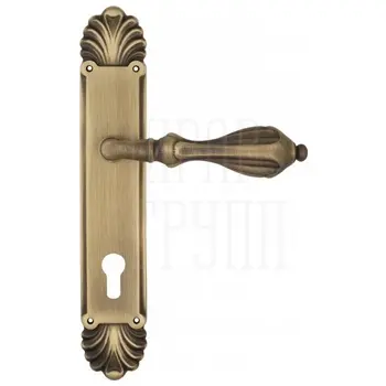 Дверная ручка Venezia 'ANAFESTO' на планке PL87 матовая бронза (cyl)