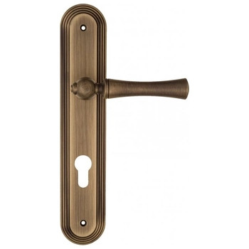 Дверная ручка Fratelli Cattini 'FOGGIA' на планке PL288 матовая бронза (cyl)
