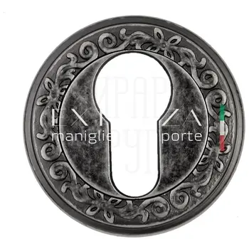 Накладка дверная под цилиндр Extreza CYL R06 античное серебро