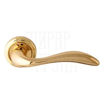Дверная ручка на розетке Melodia 132 V 'Laguna' полированная латунь