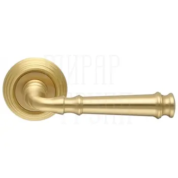 Дверная ручка Extreza 'Bono' (Боно) 328 на круглой розетке R05 матовое золото