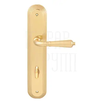 Дверная ручка на планке Melodia 130/235 'Antik' полированная латунь (wc)