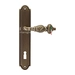 Дверная ручка Extreza "TESLA" (Тесла) 315 на планке PL03, матовая бронза (cab) (KEY)